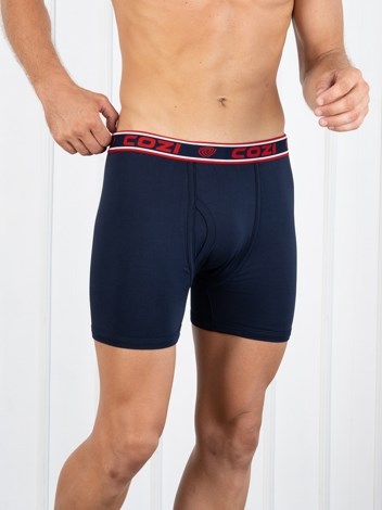 Bigshot Long Soft Combed Cotton Long Trunk with Ultrasoft Waistband - Navy