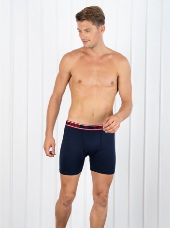 Bigshot Long Soft Combed Cotton Long Trunk with Ultrasoft Waistband - Navy