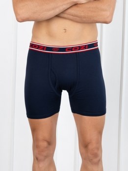 Bigshot Long Soft Combed Cotton Long Trunk with Ultrasoft Waistband - Navy