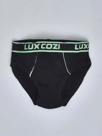 Cozi Boyz Plain Brief Soft Combed Cotton Outer Elastic with Ultrasoft Waistband - Assorted (Pack of 2)