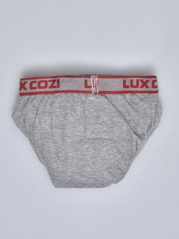 Cozi Boyz Plain Brief Soft Combed Cotton Outer Elastic with Ultrasoft Waistband - Assorted (Pack of 2)