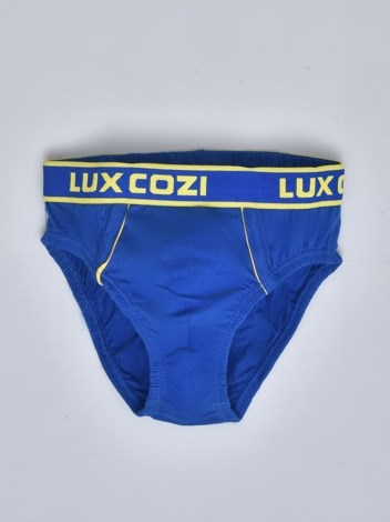 Cozi Boyz Plain Brief Soft Combed Cotton Outer Elastic with Ultrasoft Waistband - Assorted (Pack of 2)