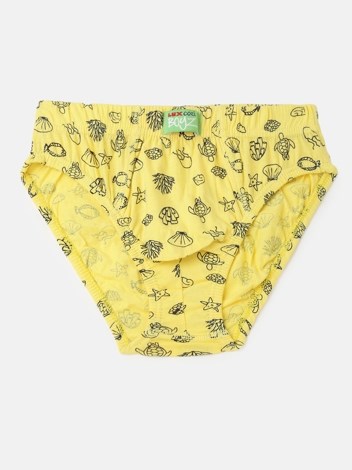 Cozi Boyz Print Brief Soft Combed Cotton Inner Elastic with Ultrasoft Waistband - Assorted (Pack of 2)