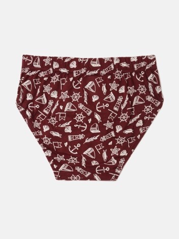 Cozi Boyz Print Brief Soft Combed Cotton Inner Elastic with Ultrasoft Waistband - Assorted (Pack of 2)