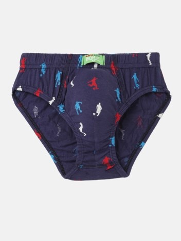 Cozi Boyz Print Brief Soft Combed Cotton Inner Elastic with Ultrasoft Waistband - Assorted (Pack of 2)