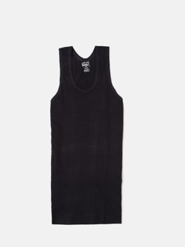 Cozi Boyz Soft Pure 100% Combed Cotton Round Neck Sleeveless Vest - Black