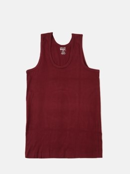 Cozi Boyz Soft Pure 100% Combed Cotton Round Neck Sleeveless Vest - Maroon