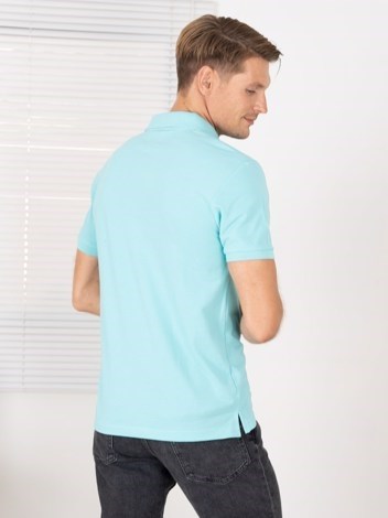 COZI 2121 Super Soft Combed Cotton Regular Fit Polo T-Shirt - Pool Blue