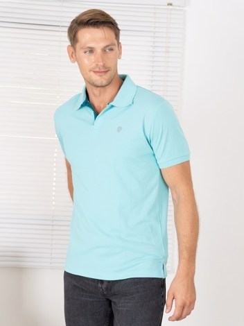 COZI 2121 Super Soft Combed Cotton Regular Fit Polo T-Shirt - Pool Blue