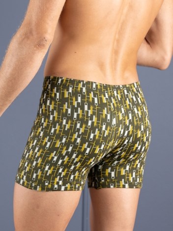 Bigshot Long Print Soft Combed Cotton Inner Elastic Mini Trunk with Ultrasoft Waistband - Printed
