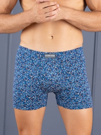 Bigshot Long Print Soft Combed Cotton Inner Elastic Mini Trunk with Ultrasoft Waistband - Printed