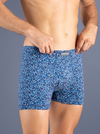 Bigshot Long Print Soft Combed Cotton Inner Elastic Mini Trunk with Ultrasoft Waistband - Printed