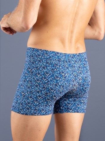 Bigshot Long Print Soft Combed Cotton Inner Elastic Mini Trunk with Ultrasoft Waistband - Printed