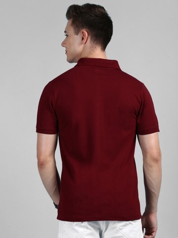 COZI 2122 Super Soft Combed Cotton Regular Fit Polo T-Shirt with Pocket - Maroon