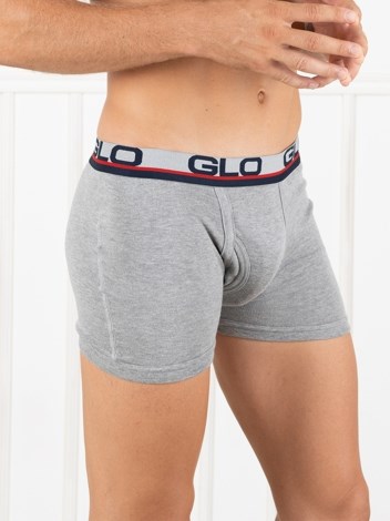 Cozi Glo Interlock Premium Combed Cotton Ultra Soft Outer Elastic Drawer - Grey Melange