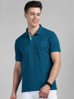 COZI 2122 Super Soft Combed Cotton Regular Fit Polo T-Shirt with Pocket - Emerald