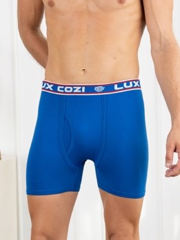 Cozi Rib Premium Combed Cotton with Ultra Soft Waistband Long Trunk - Royal Blue