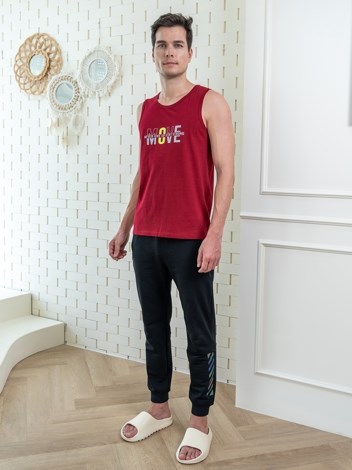 COZI 2111 Soft Pure 100% Combed Cotton Regular Fit Sleeveless T-Shirt - Maroon