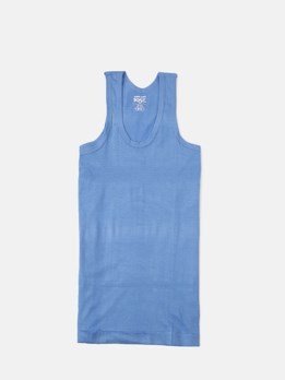 Cozi Boyz Soft Pure 100% Combed Cotton Round Neck Sleeveless Vest - Light Blue