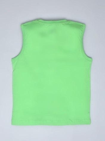 201 Premium Combed Cotton Sleeveless Tank Top - Green