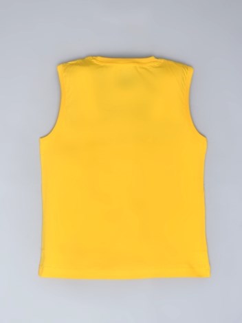 201 Premium Combed Cotton Sleeveless Tank Top - Yellow