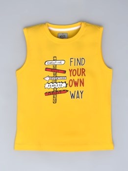 201 Premium Combed Cotton Sleeveless Tank Top - Yellow