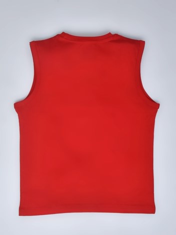 201 Premium Combed Cotton Sleeveless Tank Top - Red