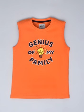 201 Premium Combed Cotton Sleeveless Tank Top - Orange