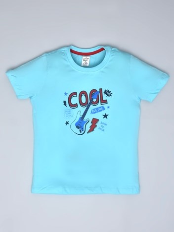 101 Premium Combed Cotton Half Sleeve T-shirt - Sky Blue