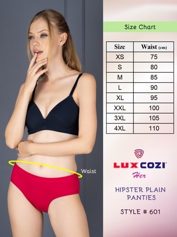 Lux Cozi Her Hipster Panty Set for Women - Cotton Panties for Women Assorted - Pack of 2