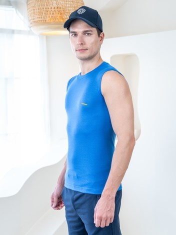 Valour Mega Soft Pure 100% Combed Cotton Round Neck Sleeveless Vest - Royal blue