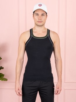 Xylo 666 RN Soft Pure 100% Combed Cotton Round Neck Sleeveless Gym Vest - Charcoal